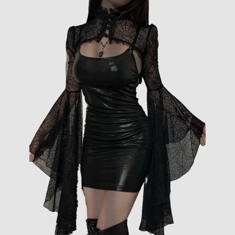 Kurzes Goth-Punk-Kleid