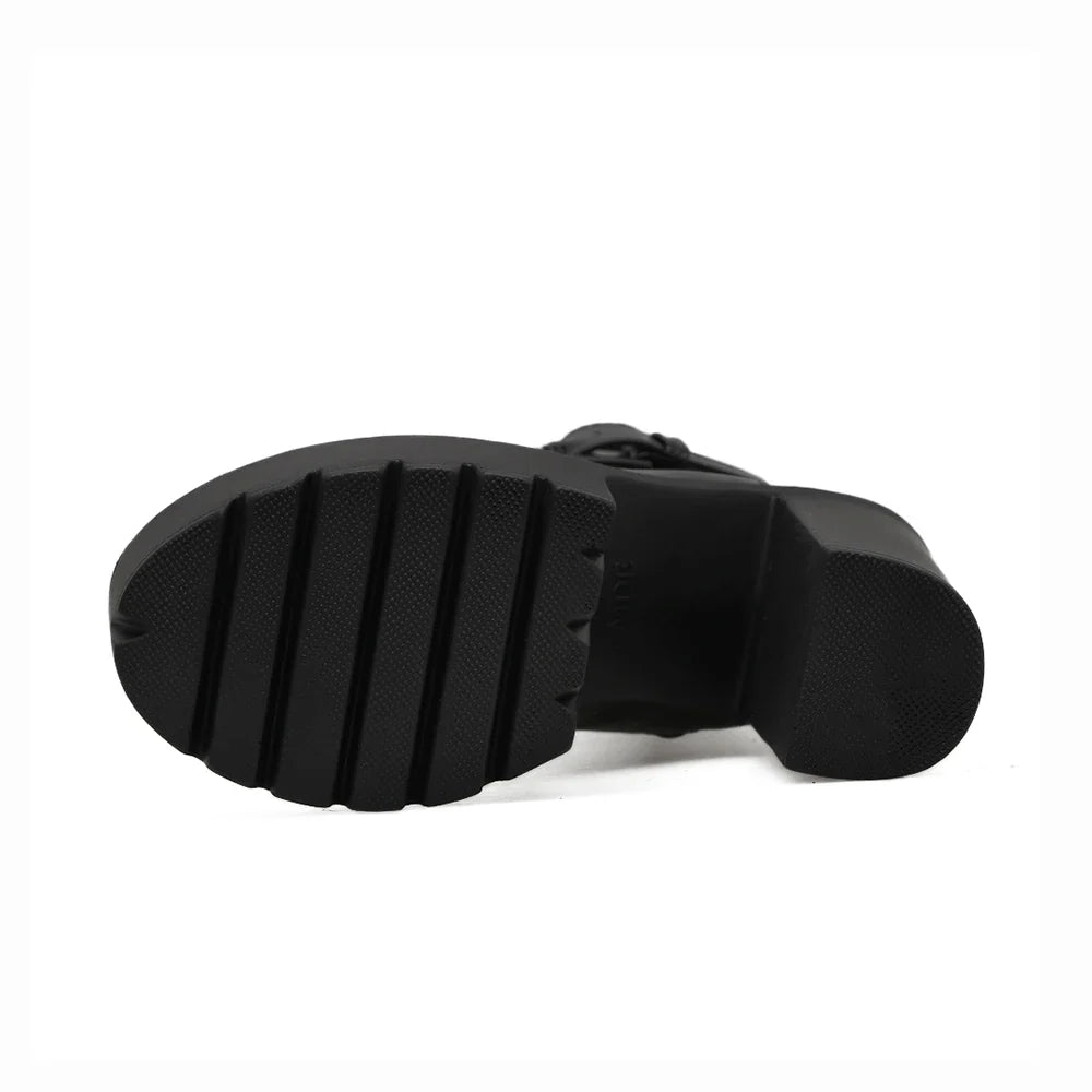 Damen-Plateauschuhe mit dickem Absatz