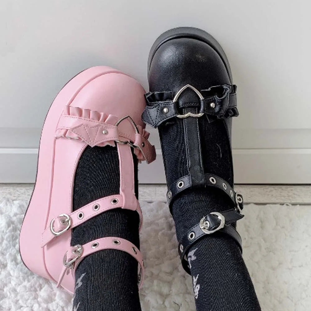 Bottines gothiques dans le style de Marry Janes