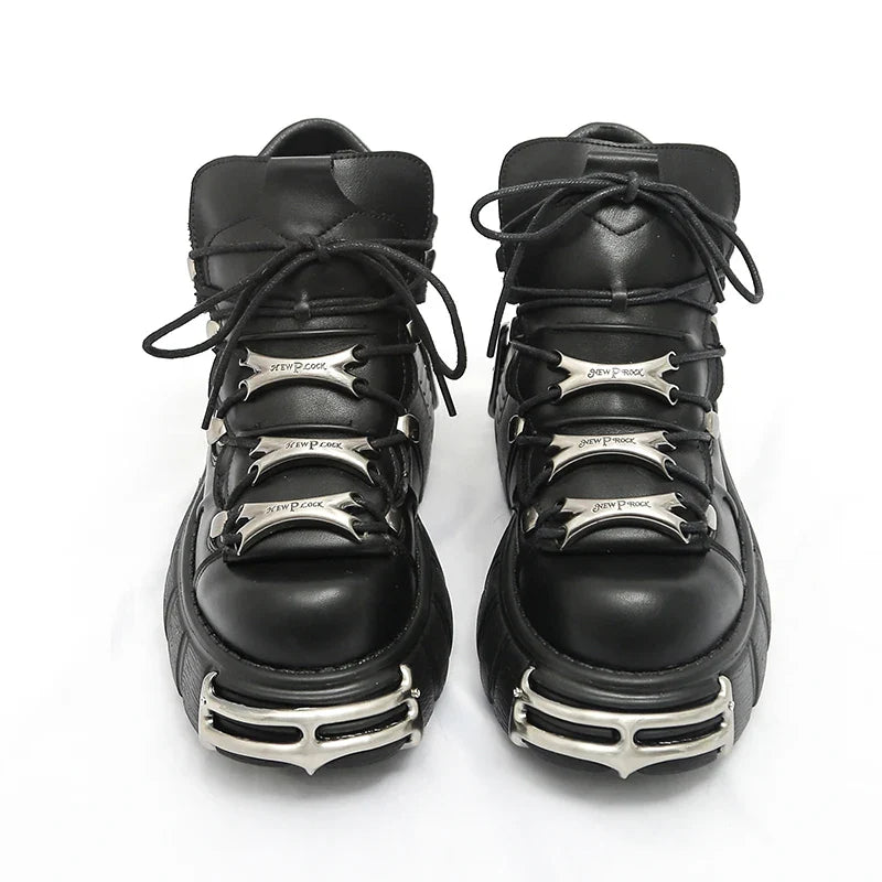 CHAUSSURES GOTHIQUES SUR PLATEFORME AVEC RENFORT MÉTALLIQUE 6 CM