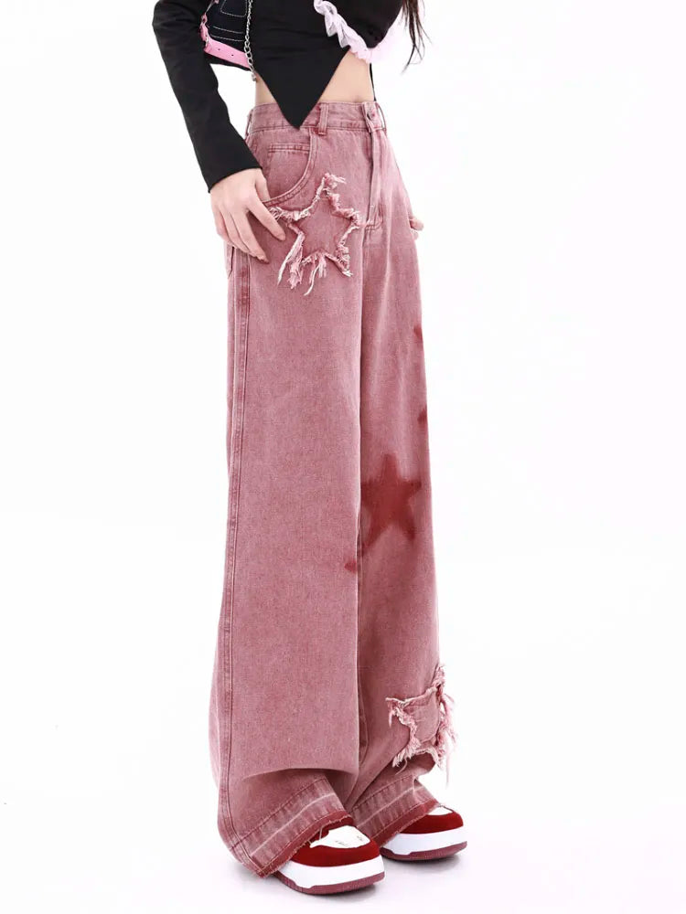 Jean cargo baggy - rose