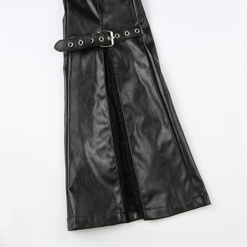 Gothic-Lederhose - schwarz