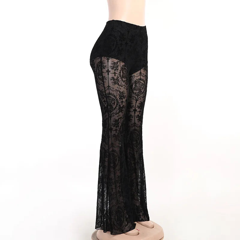 Schwarze Gothic Vintage Hose