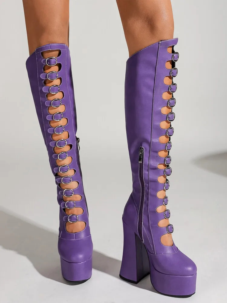 Boots à talons - violet