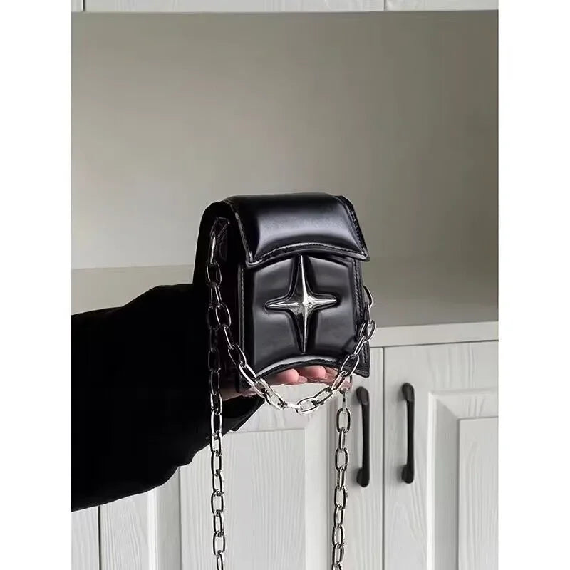 Sac chaîne avec croix - noir