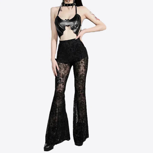 Schwarze Gothic Vintage Hose
