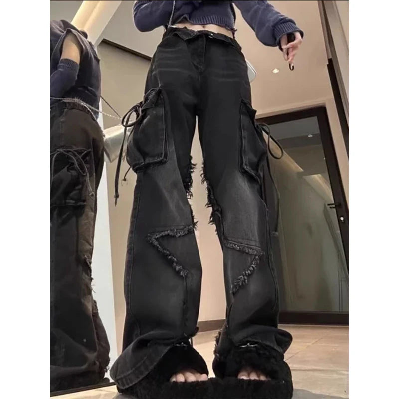 Gothic Baggy-Hose - schwarz
