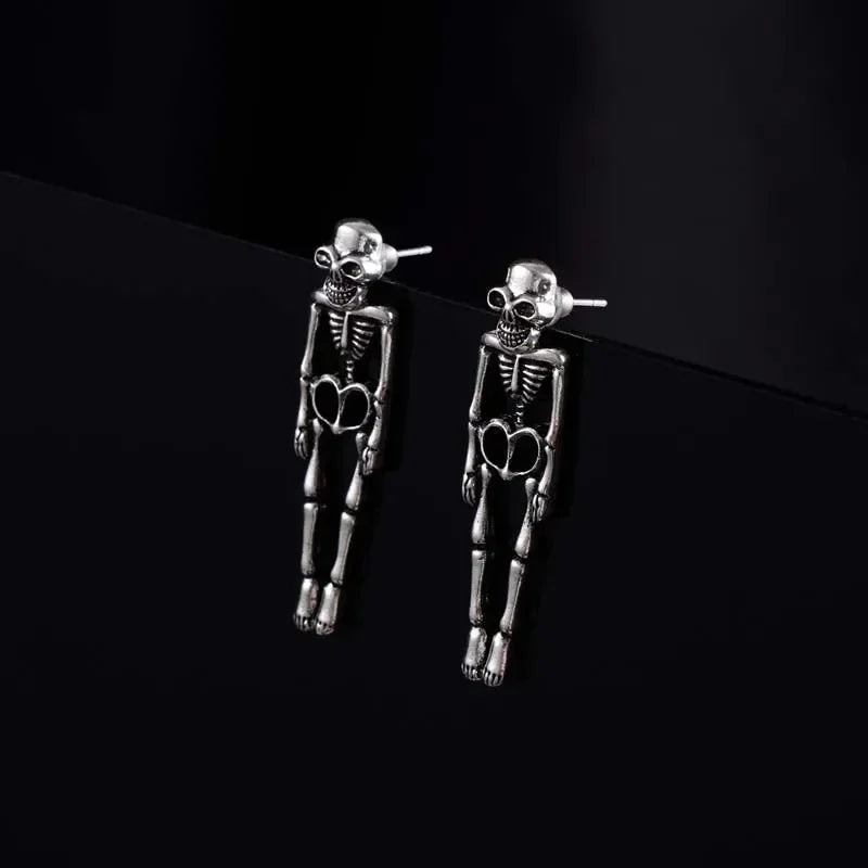 BOUCLES D'OREILLES GOTHIQUES SQUELETTE