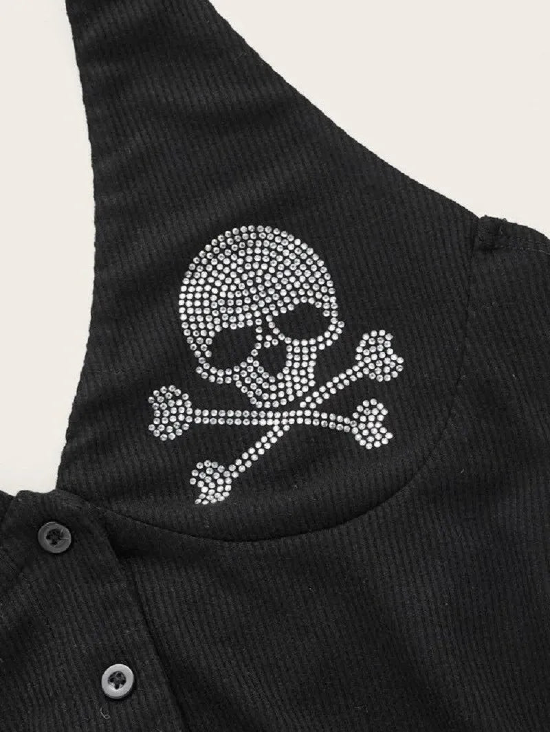 Damenoberteil mit Totenkopfmotiv