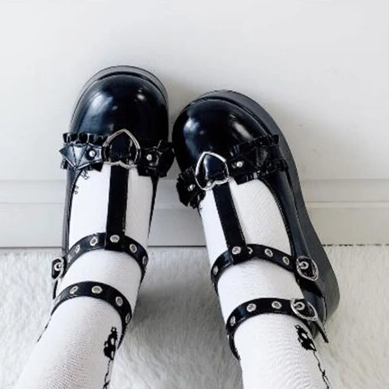 Bottines gothiques dans le style de Marry Janes