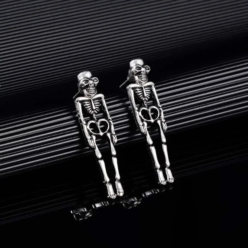 BOUCLES D'OREILLES GOTHIQUES SQUELETTE