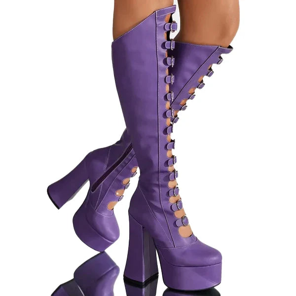 Boots à talons - violet