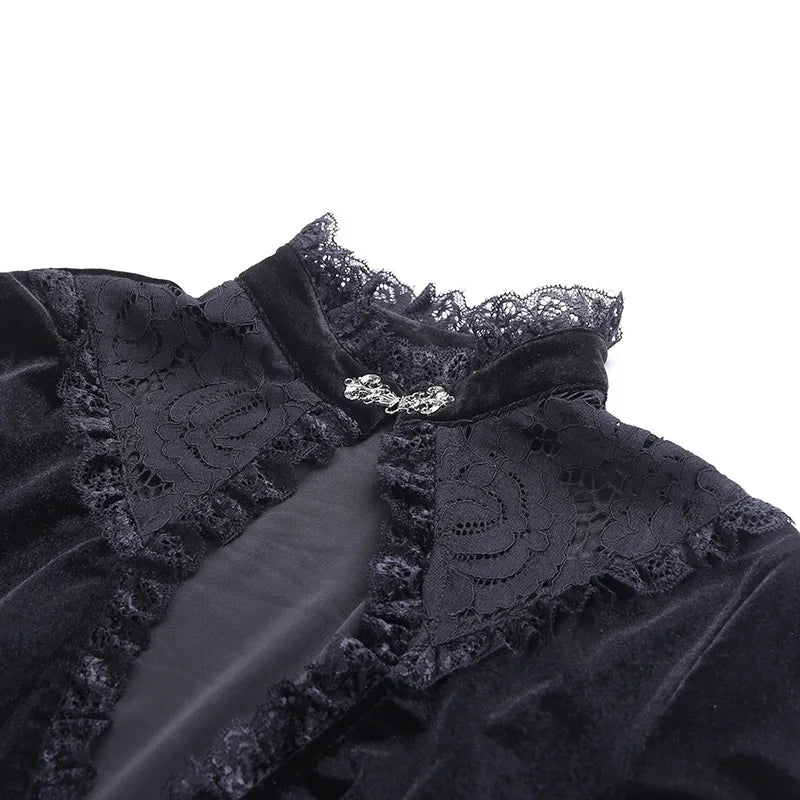 SCHWARZES VIKTORIANISCHES GOTHIC-KLEID