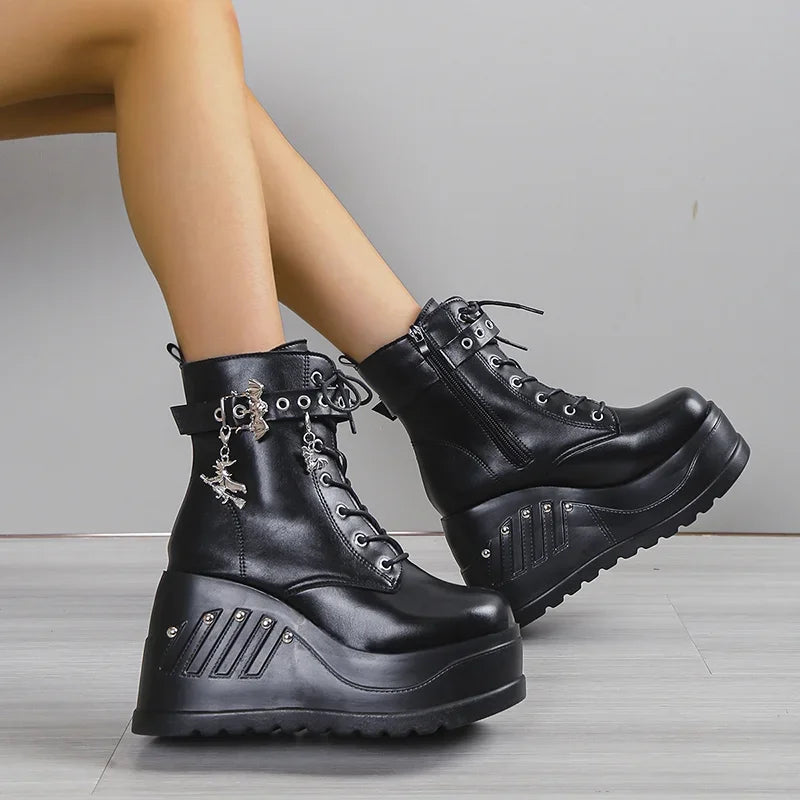 Abyssal hohe schwarze Stiefel