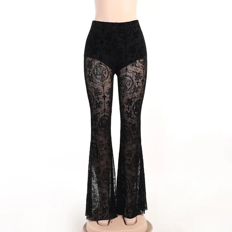 Schwarze Gothic Vintage Hose