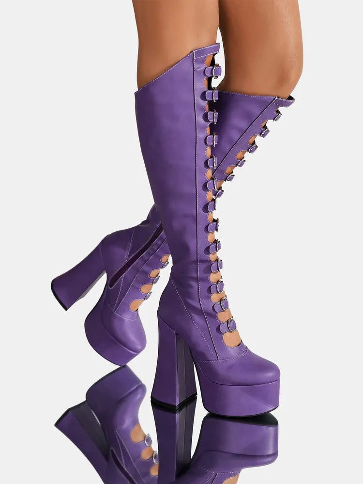 Boots à talons - violet