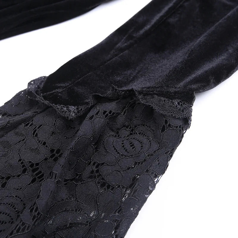SCHWARZES VIKTORIANISCHES GOTHIC-KLEID