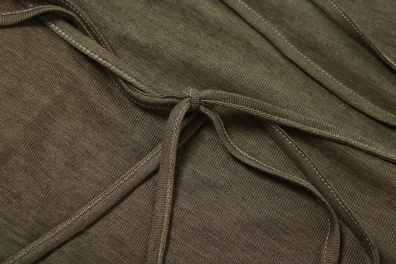 Gothic-Kleid mit Kapuze - Grün