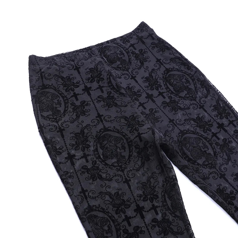 Schwarze Gothic Vintage Hose