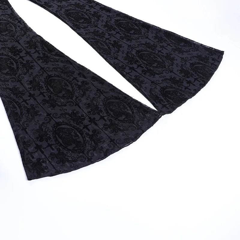 Schwarze Gothic Vintage Hose