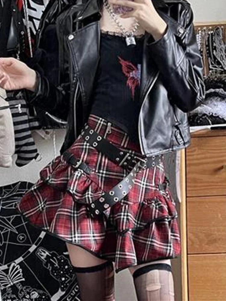MINI-ROBE ASYMÉTRIQUE DE STYLE GOTH