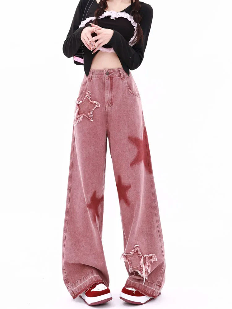 Jean cargo baggy - rose
