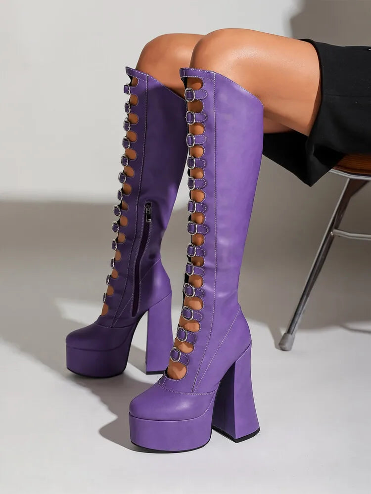 Boots à talons - violet