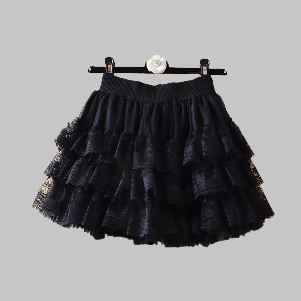 Jupe gothique en maille noire