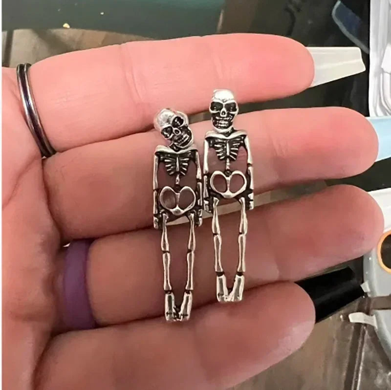 BOUCLES D'OREILLES GOTHIQUES SQUELETTE
