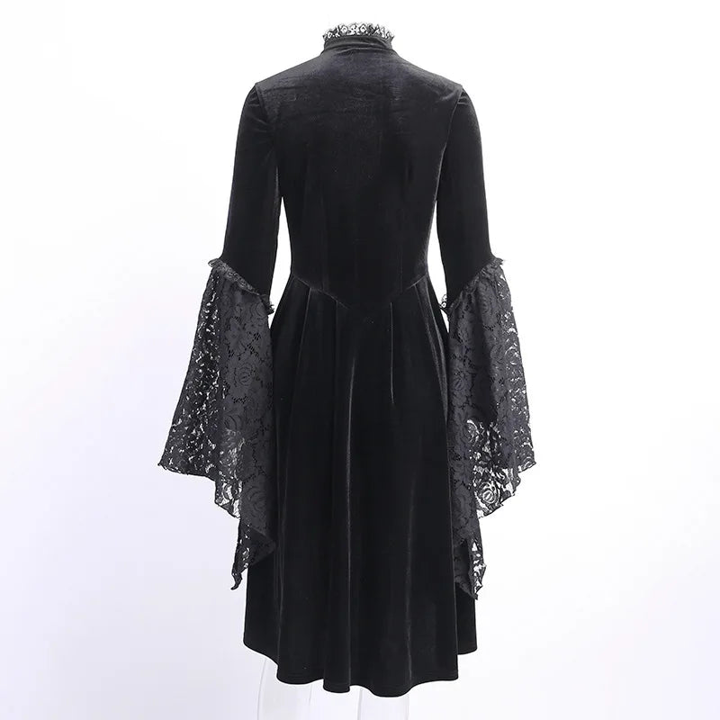 SCHWARZES VIKTORIANISCHES GOTHIC-KLEID