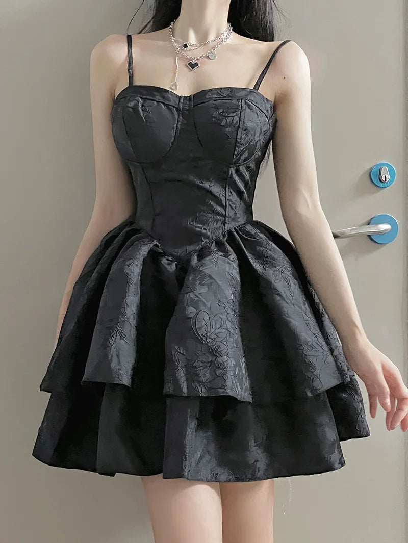 Schwarzes Gothic-Lolita-Kleid