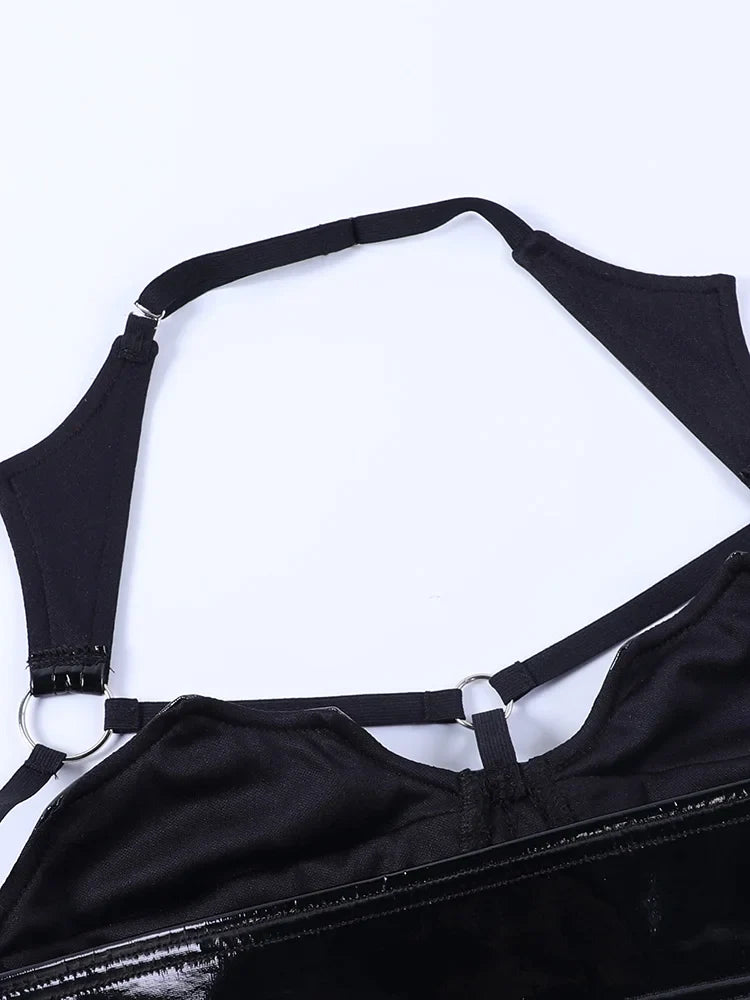 Gothic-Kurztop in Form einer Fledermaus