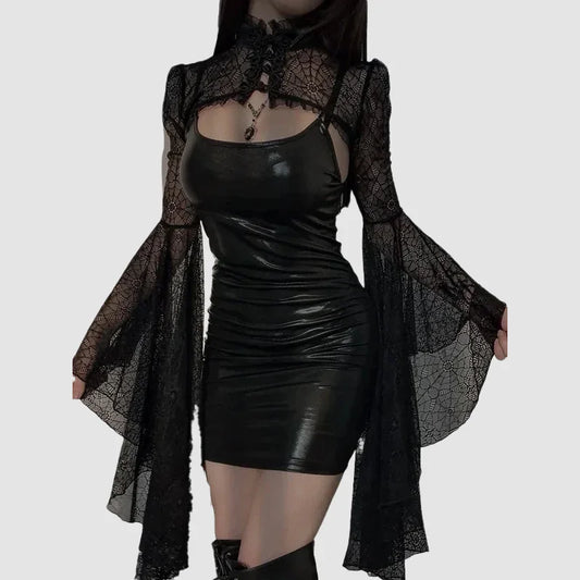 Kurzes Goth-Punk-Kleid