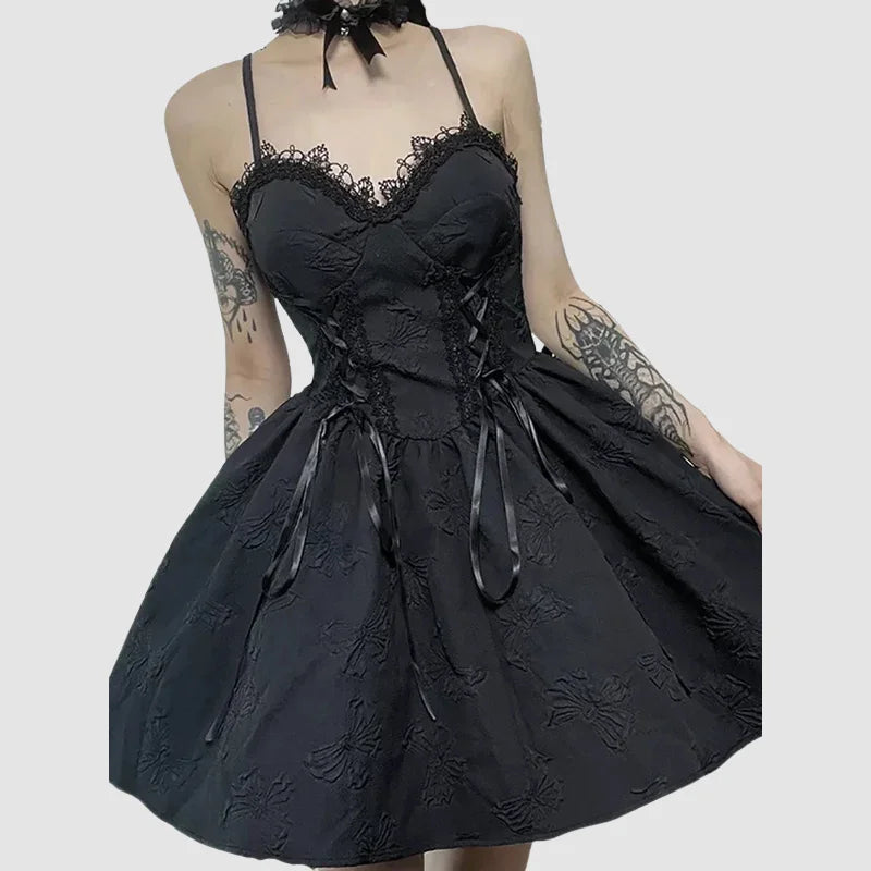 Gothic-Jacquard-Kleid