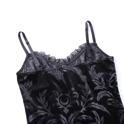 Schwarzes Gothic-Top