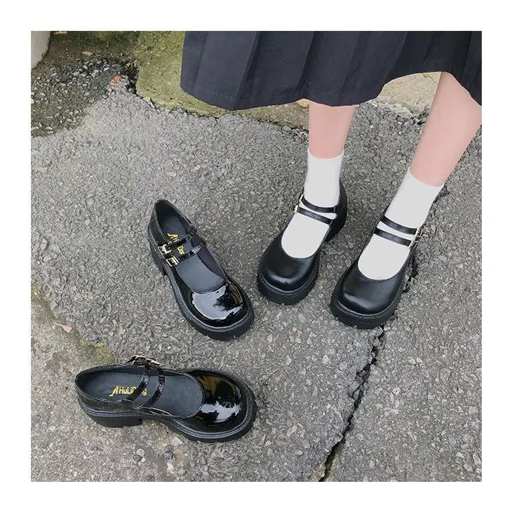 Escarpins noirs style japonais