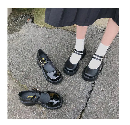 Escarpins noirs style japonais