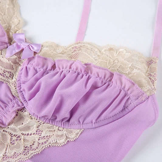Lavendelfarbenes Gothic-Top aus der Rockmore-Kollektion