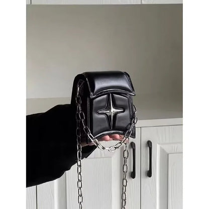 Sac chaîne avec croix - noir