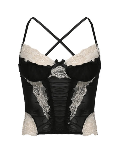 Top gothique noir de la collection rockmore