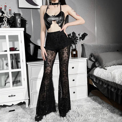 Schwarze Gothic Vintage Hose