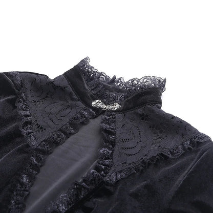 SCHWARZES VIKTORIANISCHES GOTHIC-KLEID