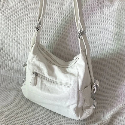 Weiße Pu-Ledertasche