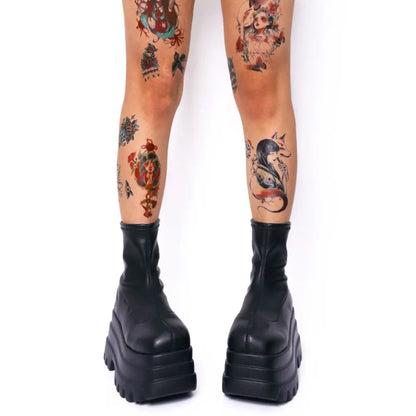 Gothic-Schuhe mit Dreifachkeil