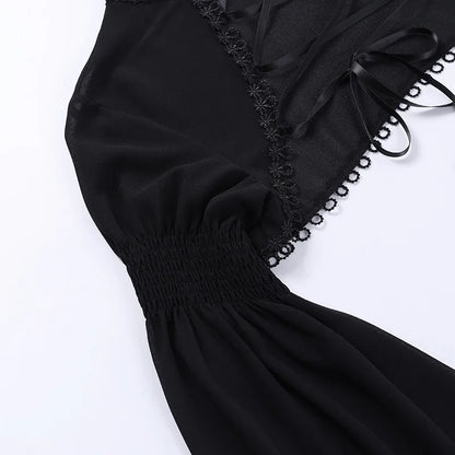 Gothic-Bluse mit langen Ärmeln