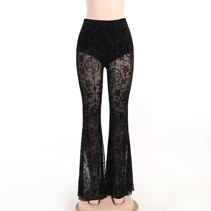 Schwarze Gothic Vintage Hose