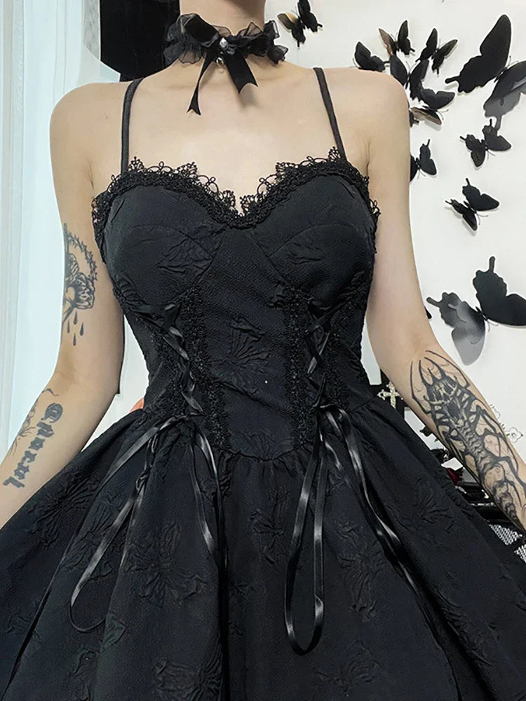 Gothic-Jacquard-Kleid