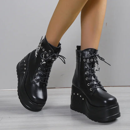 Abyssal hohe schwarze Stiefel