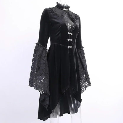 SCHWARZES VIKTORIANISCHES GOTHIC-KLEID