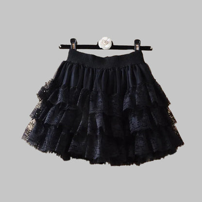 Jupe gothique en maille noire